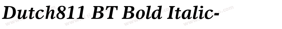 Dutch811 BT Bold Italic字体转换